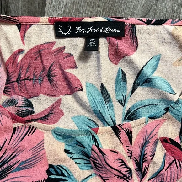 🌸For Love & Lemons Floral Skirt Crop Top Set Size Small - Picture 6 of 12